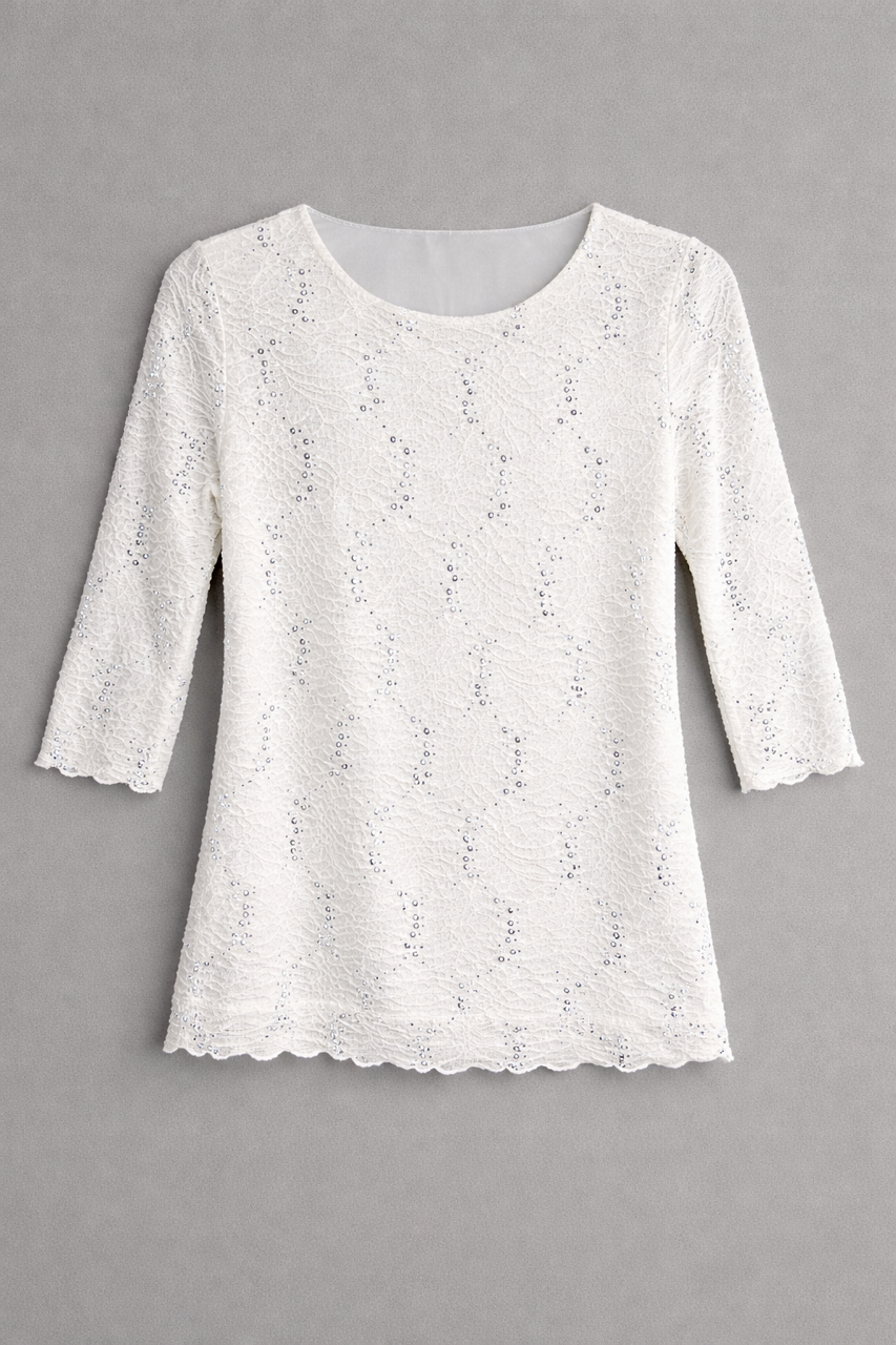 Ivory Bianca Sequin Top