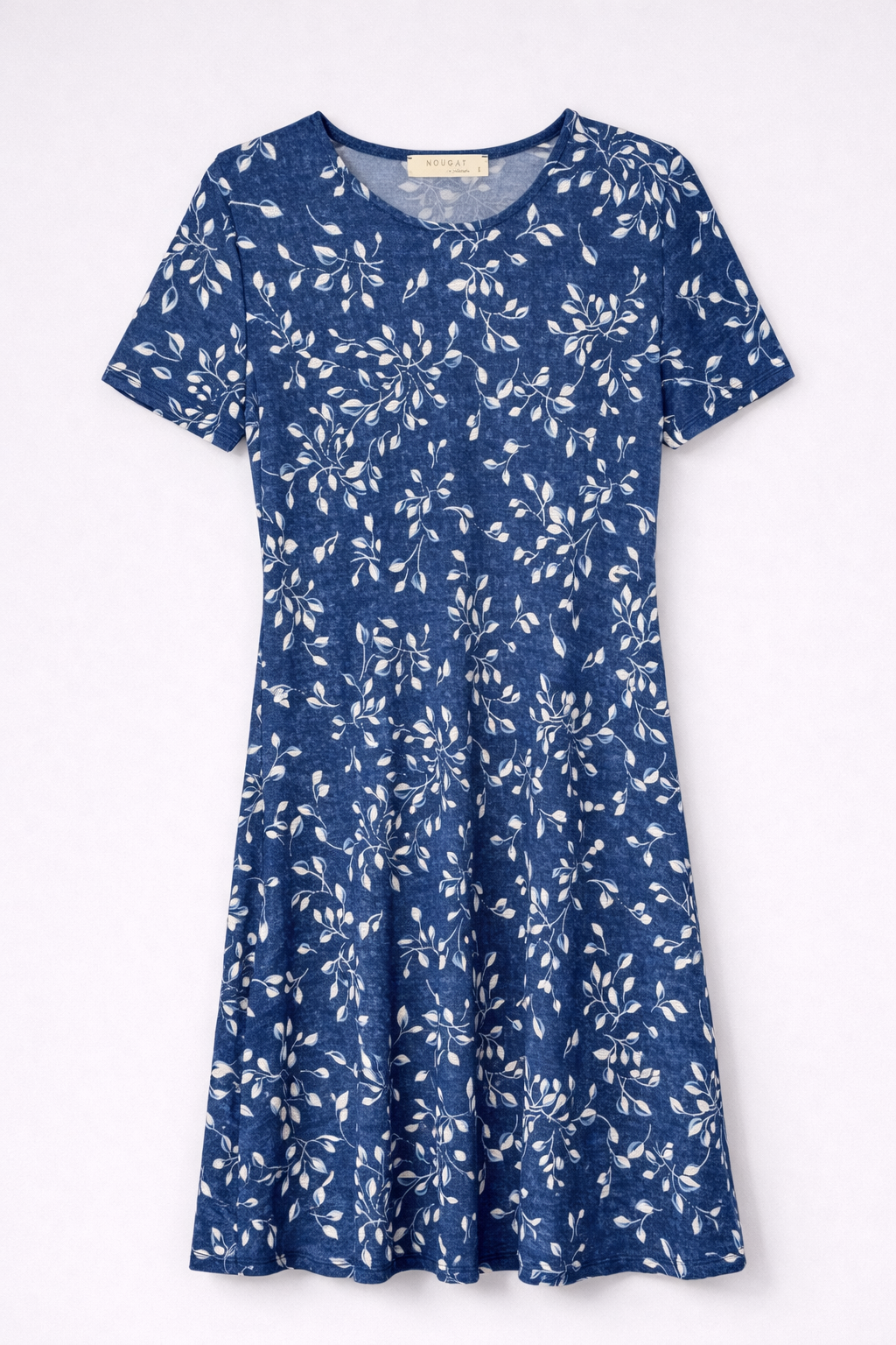 Denim Blue Harley Short Sleeves Fit and Flare Dress