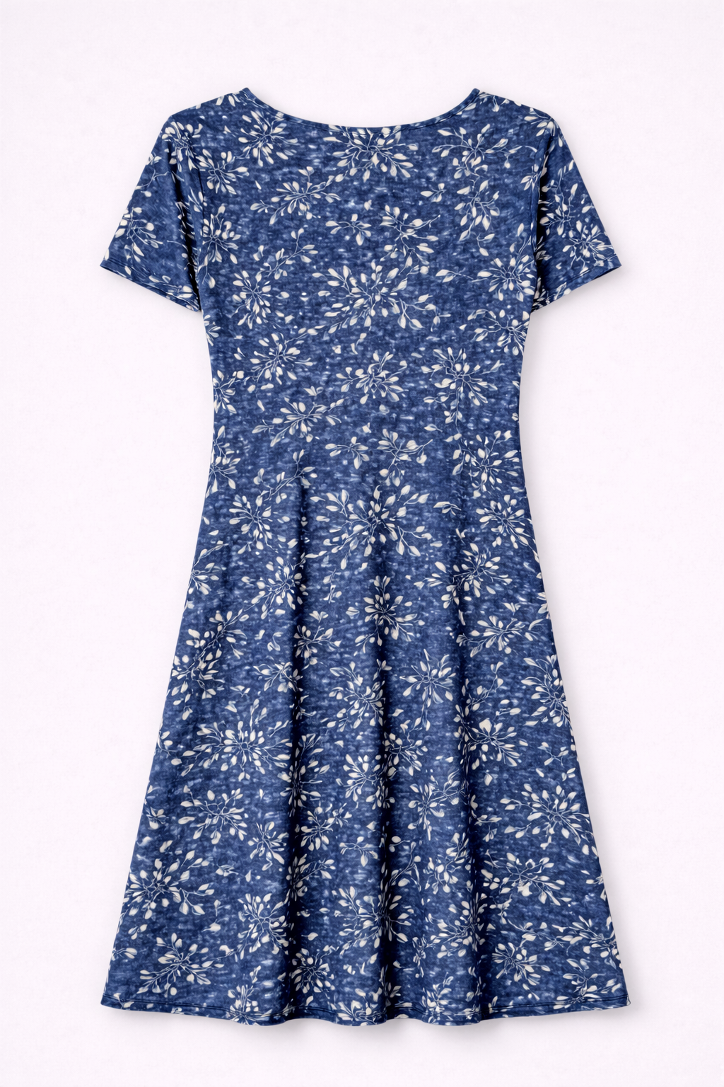 Denim Blue Harley Short Sleeves Fit and Flare Dress