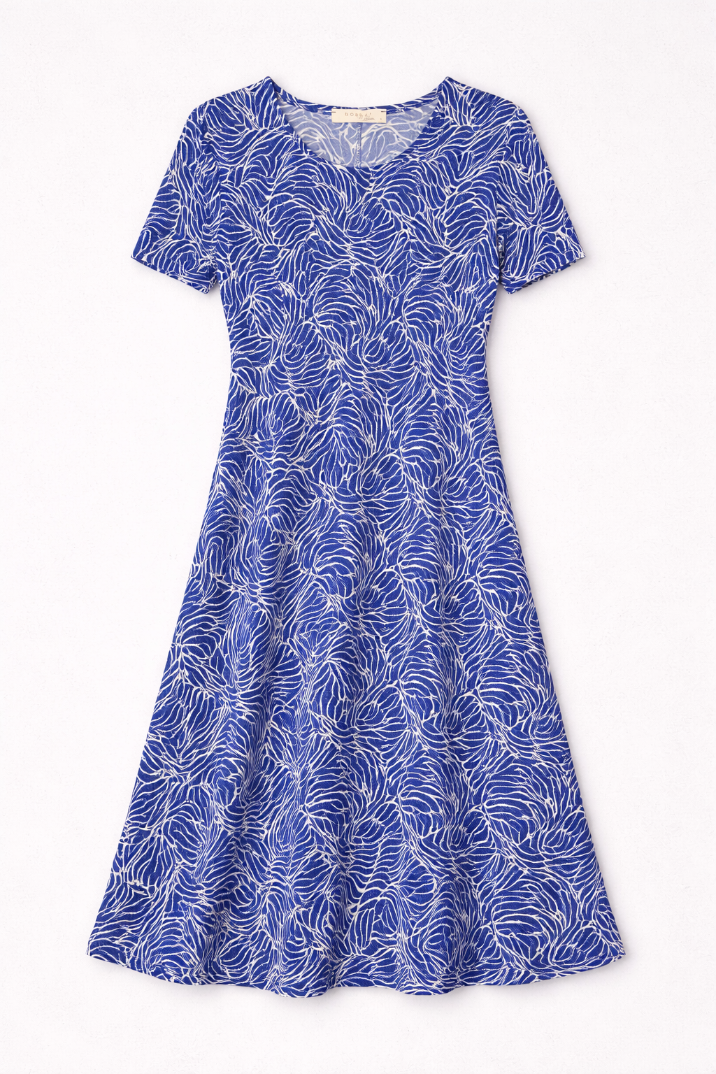Marina Carmel Short Sleeves Fit and Flare Dress