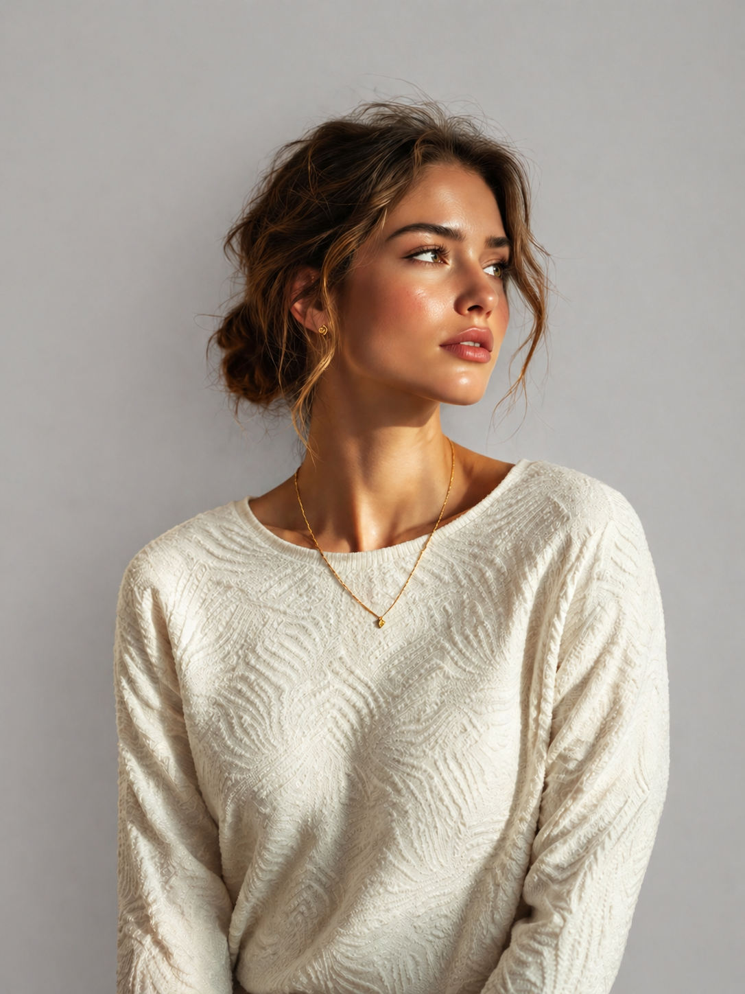Ivory Alana Long Sleeve Top