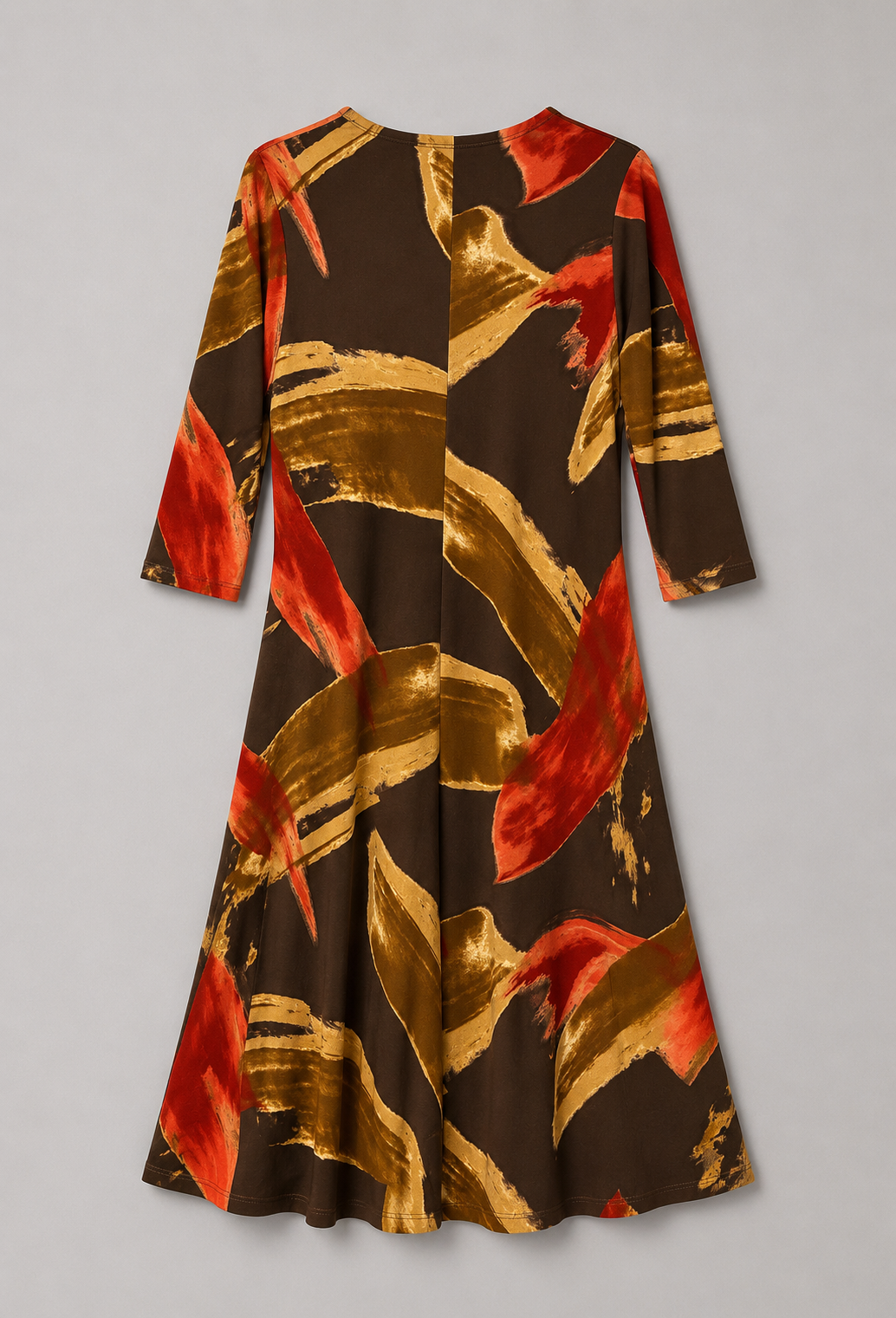 Cocoa Cathy Three- Quarter Sleeve Fit and Flare Midi Dress