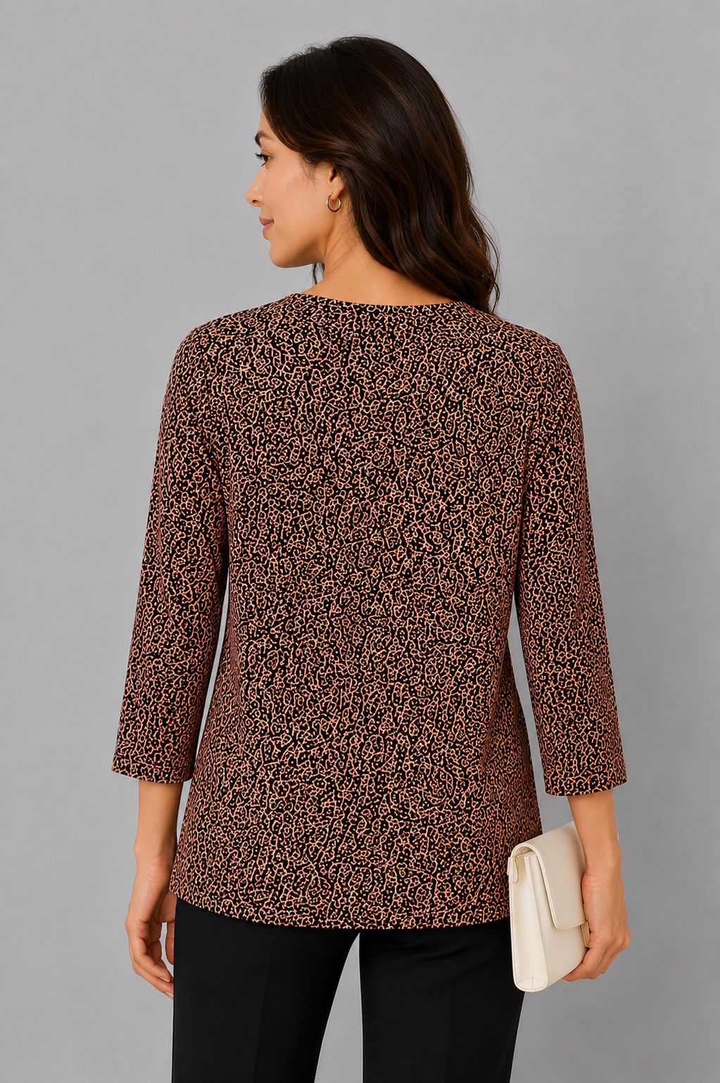 Cocoa Nerys Three- Quarter Sleeve Top