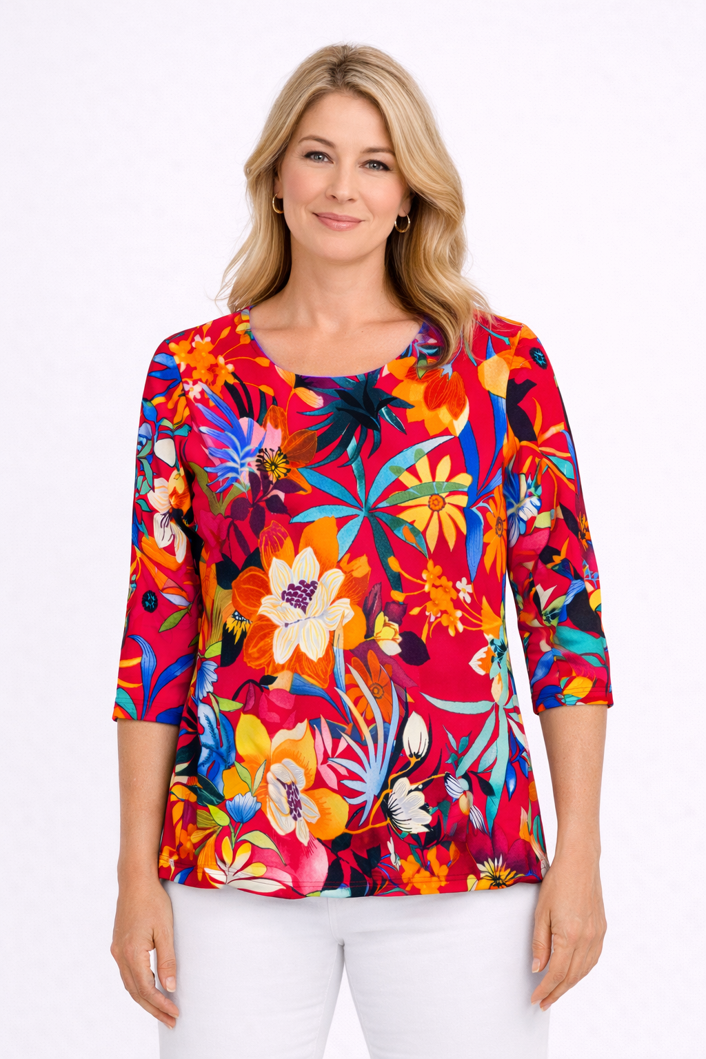 Frida Three-Quarter Sleeve Top