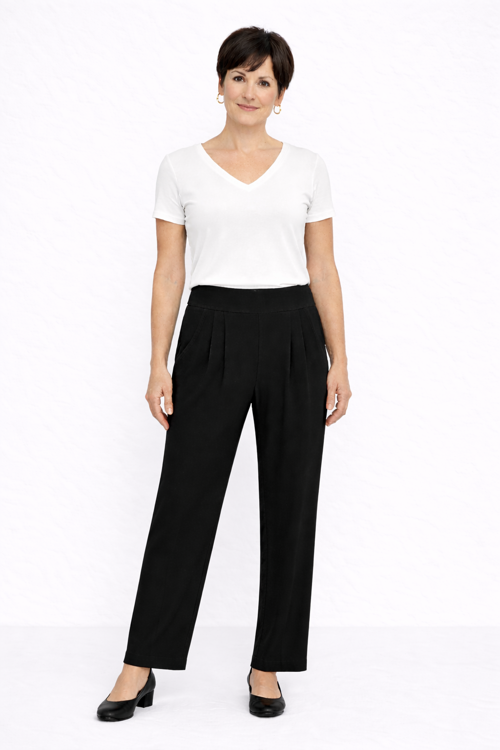 Black Anna 2 Pockets Trousers