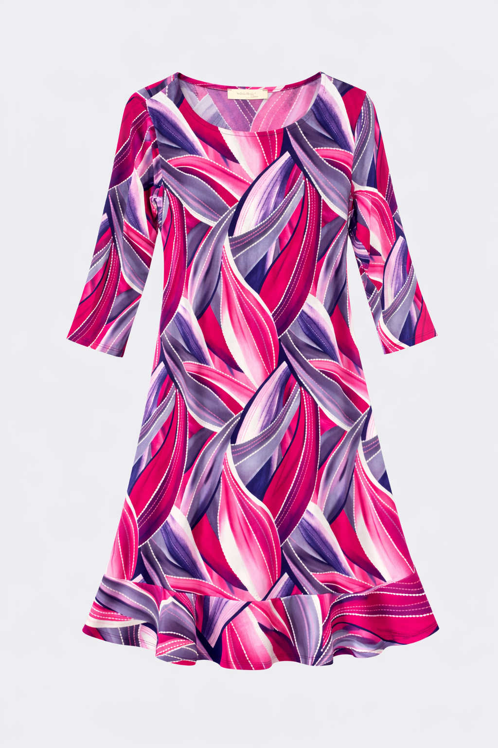 Raspberry Mila Fluted Dress