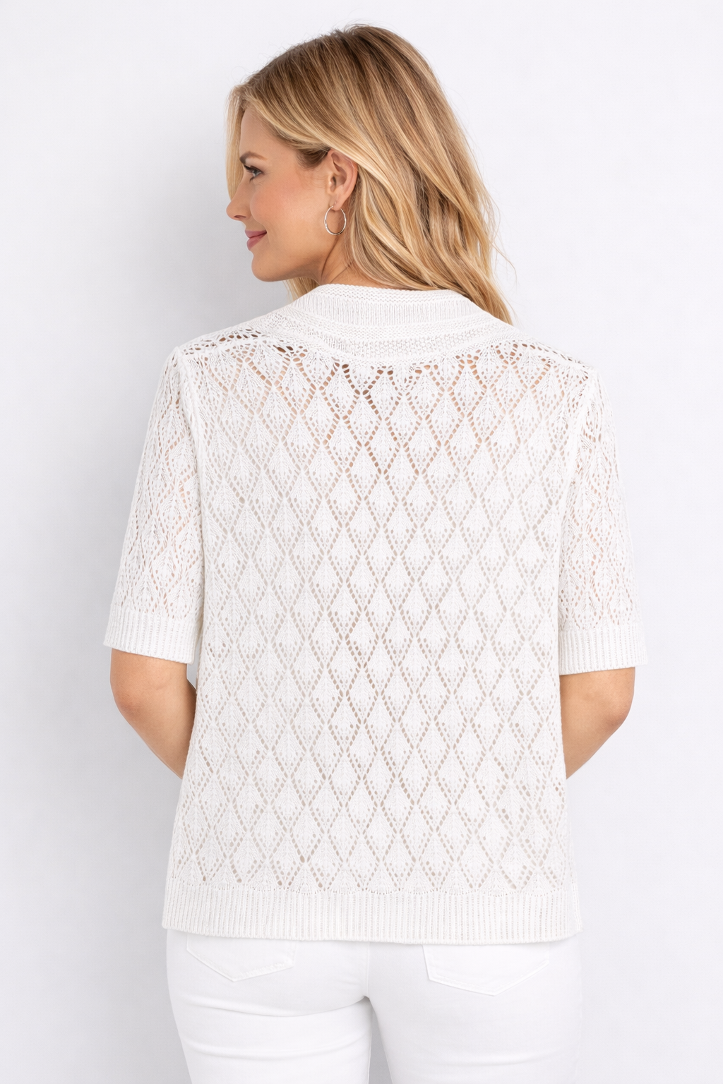 White Amy Crochet Bolero