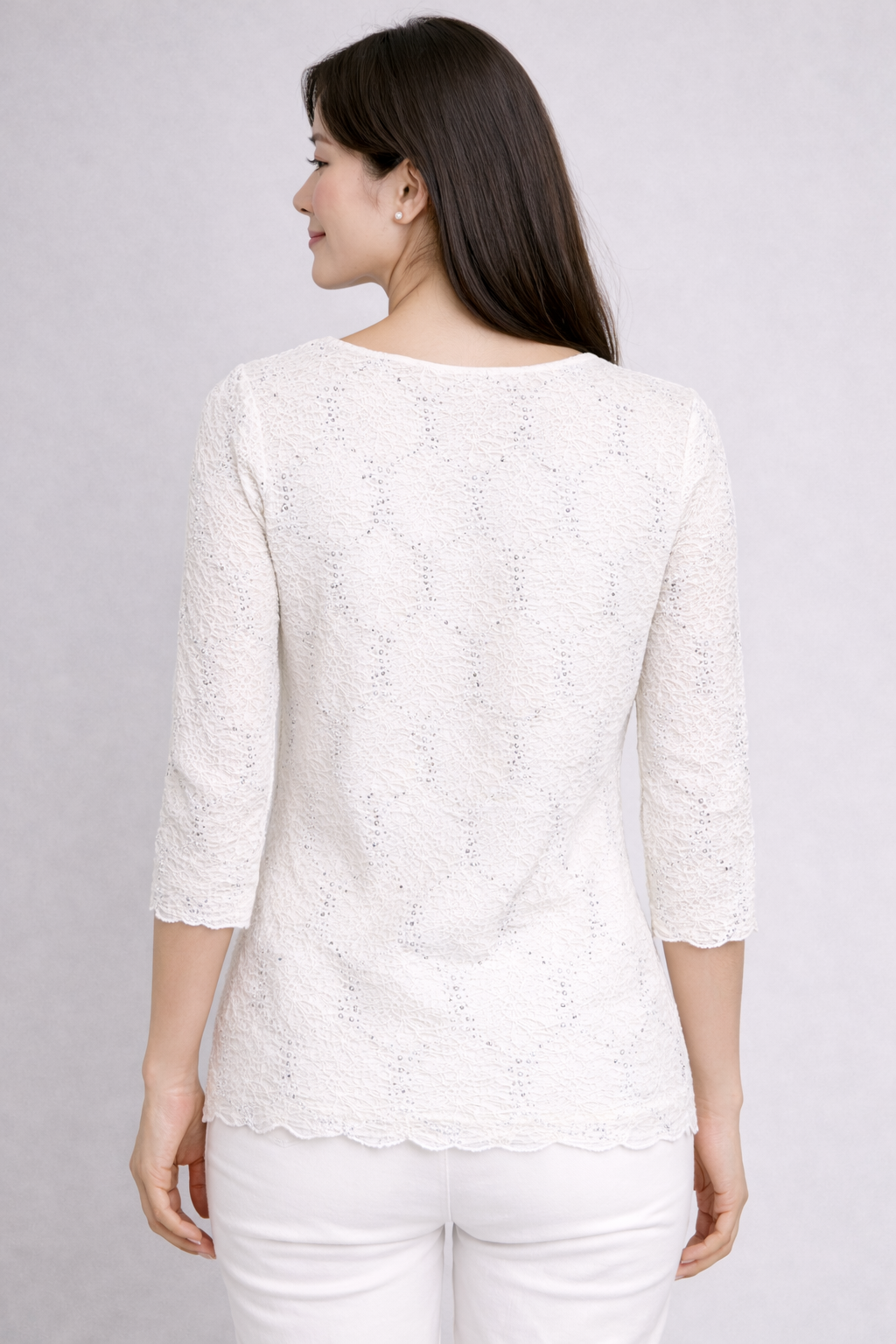 Ivory Bianca Sequin Top