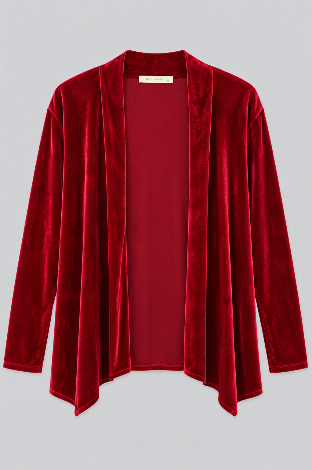 Red Erica Velvet Cardigan