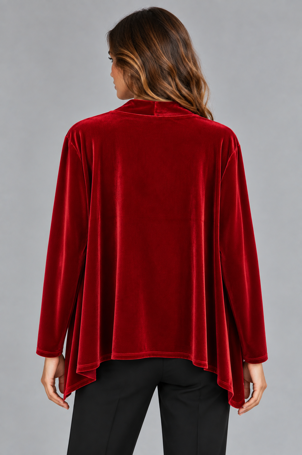Red Erica Velvet Cardigan