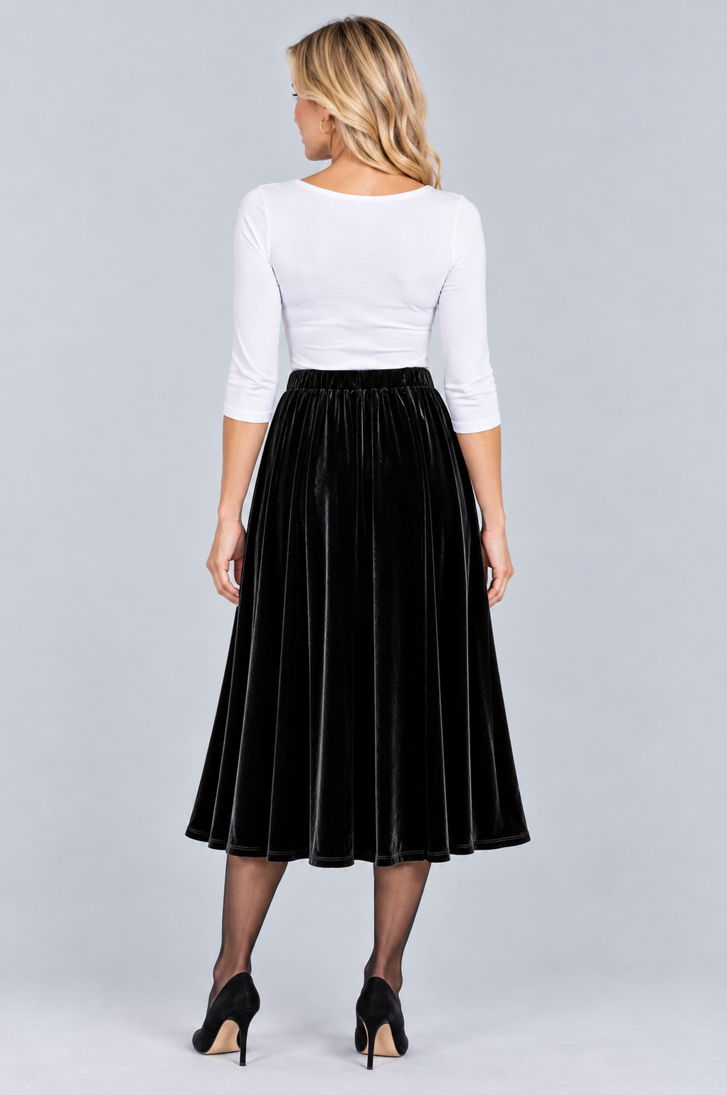 Black Erica Velvet Skirts