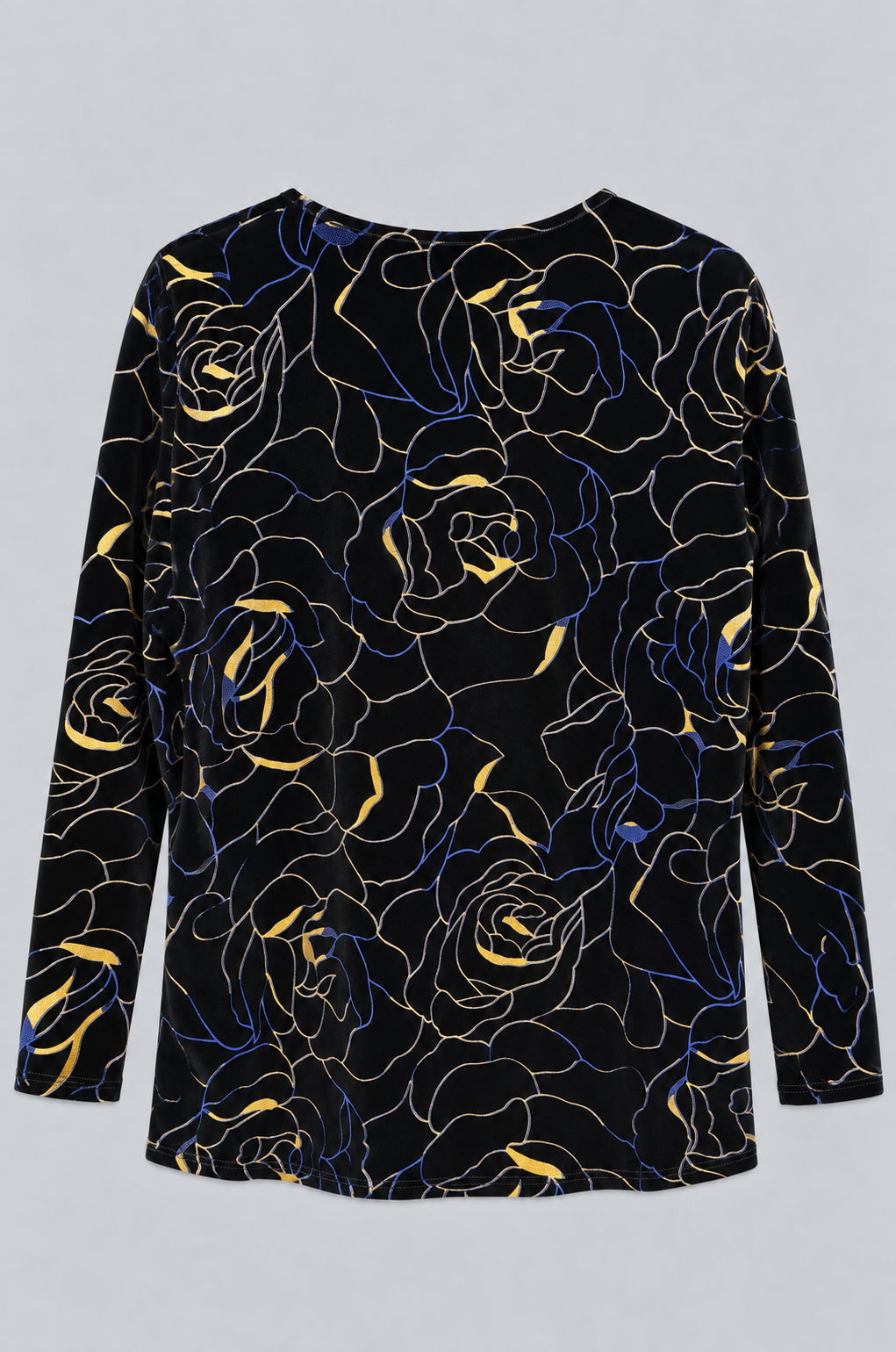 Gold Leaf Joy Velvet Three- Quarter Top