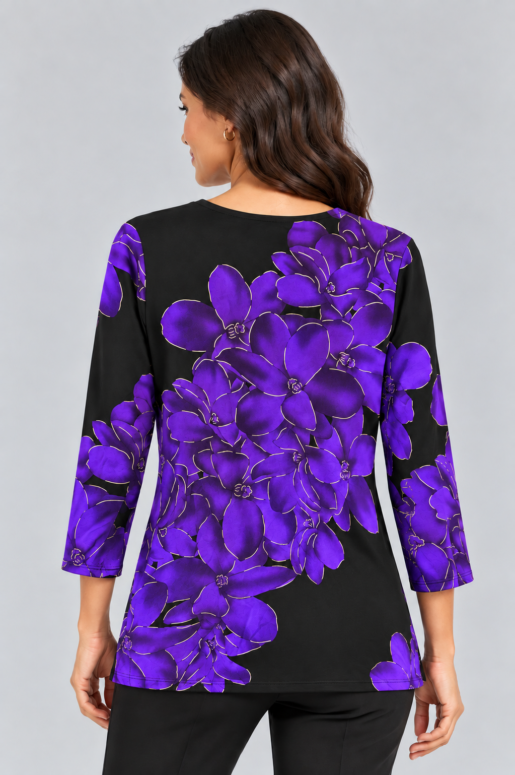 Purple Tilly Three Quarter Top