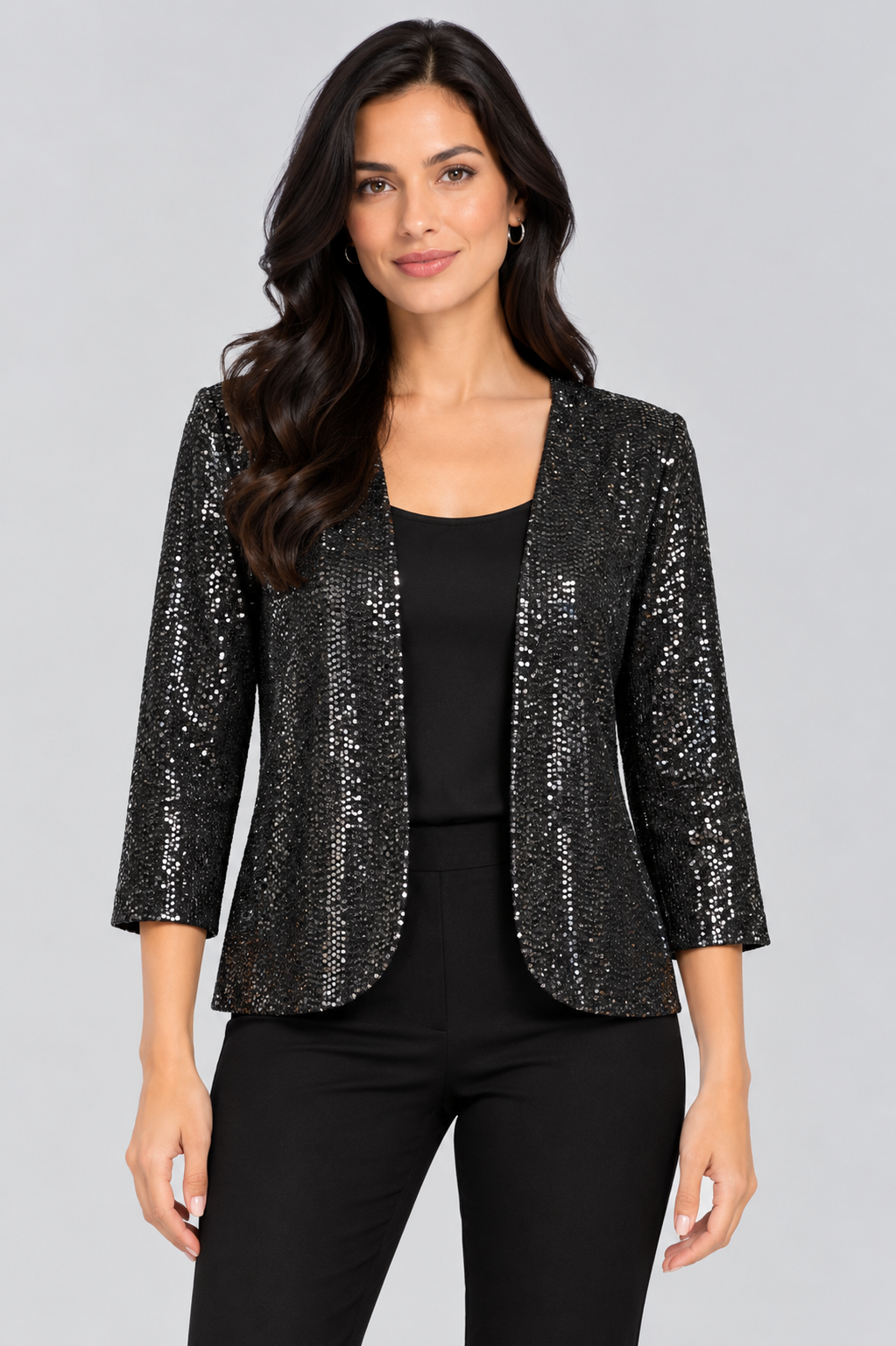 Black Laura Sequin Bolero Jacket