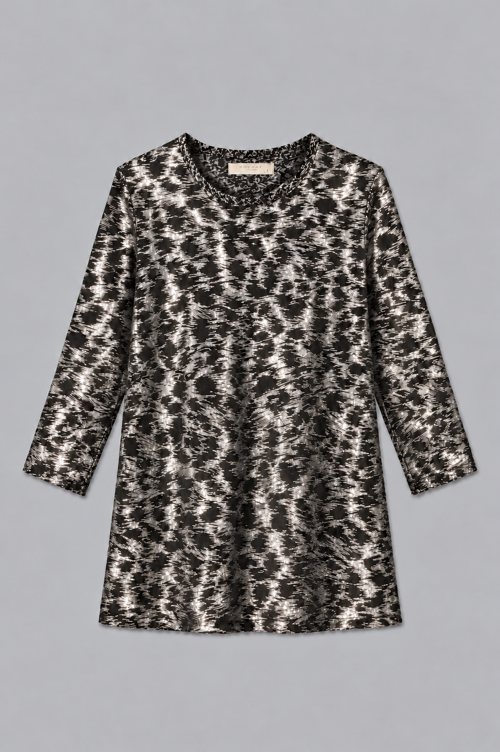 Silver Blair Three- Quarter Sleeve Top
