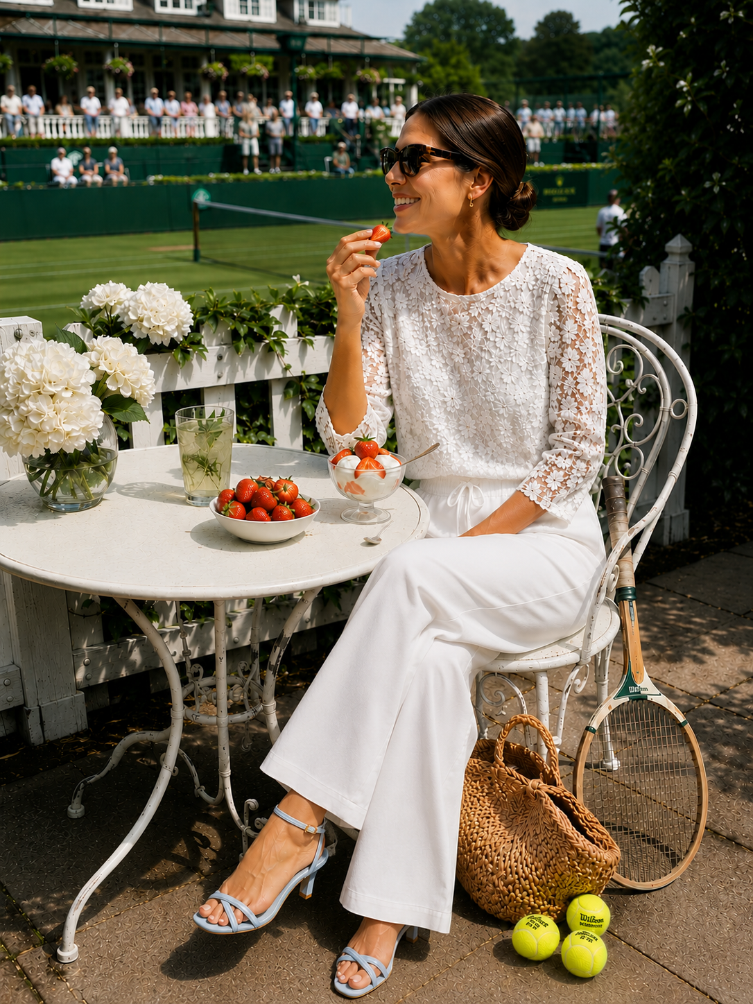 A cooler day, the perfect start to Wimbledon.