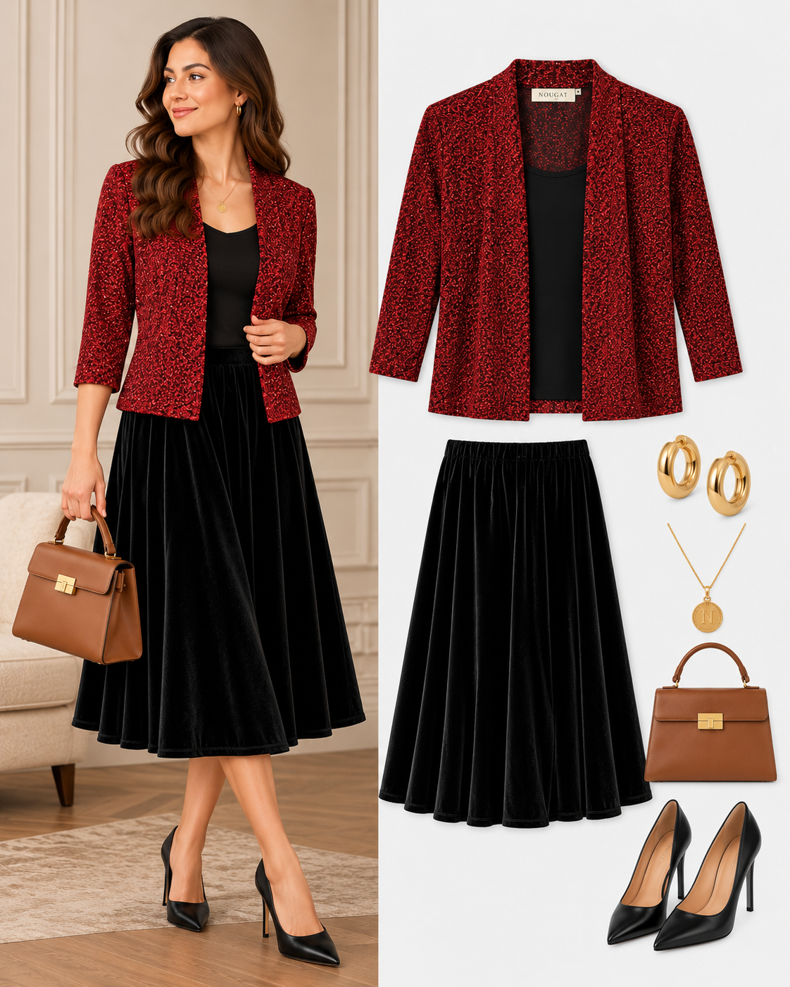 Beautiful Red Nerys Twinset