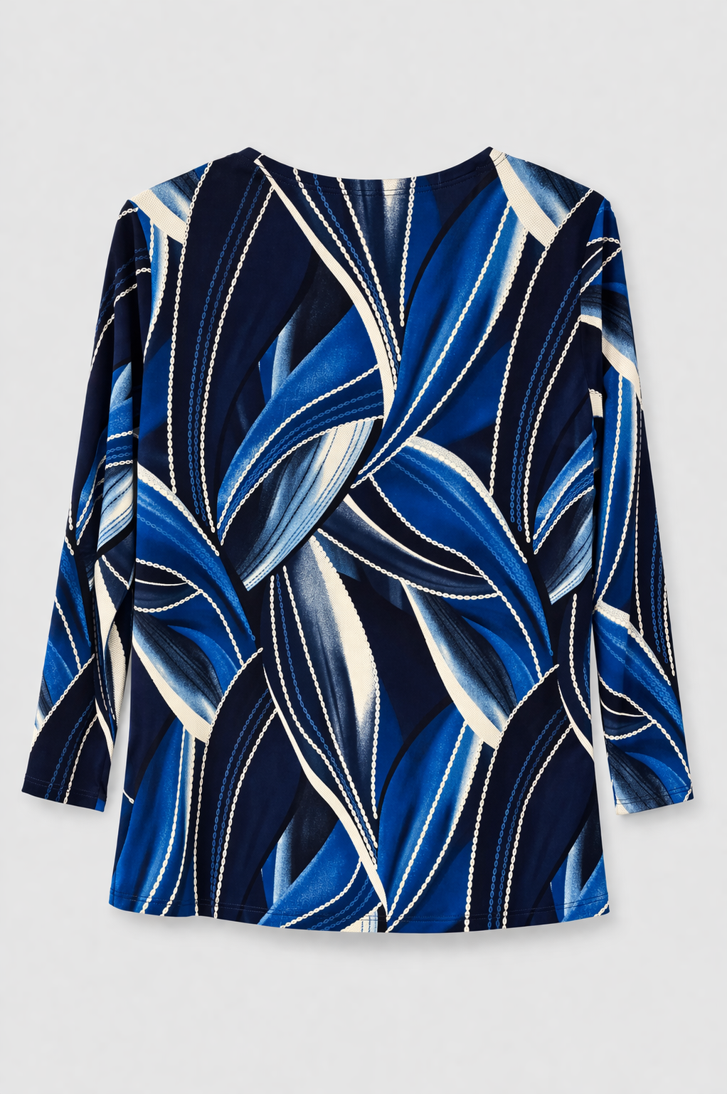 Navy Mila Three-Quarter Sleeve Top