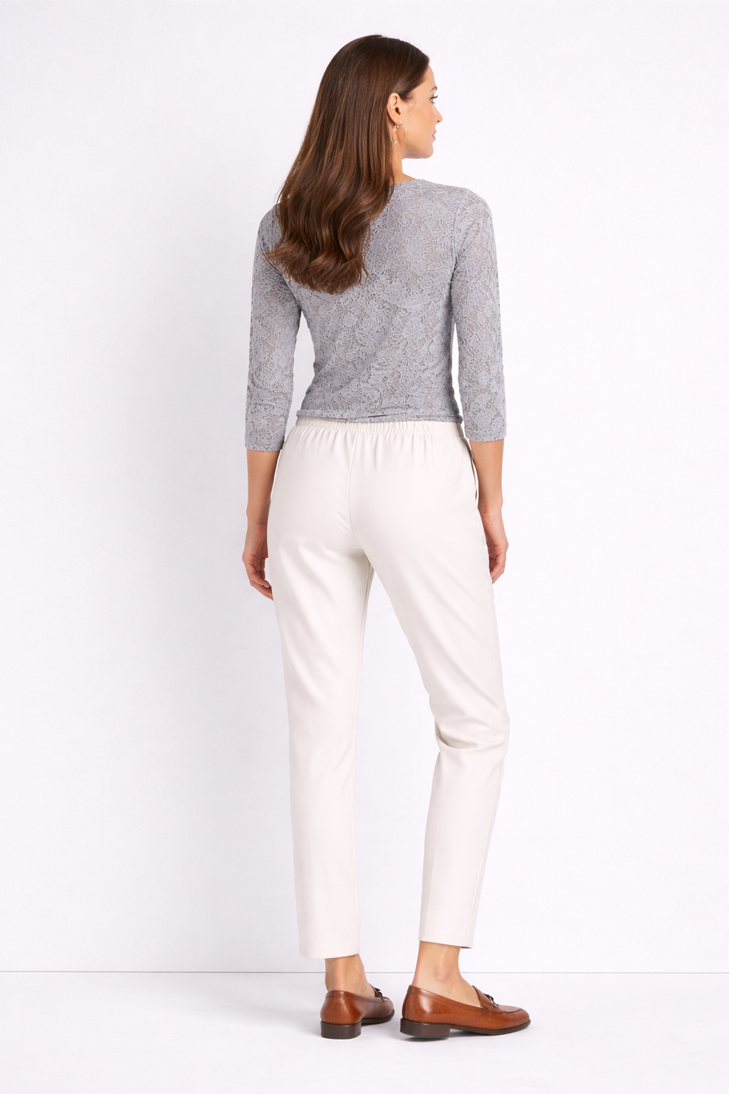 Ivory Meryl 2 Pockets Tapered Trousers