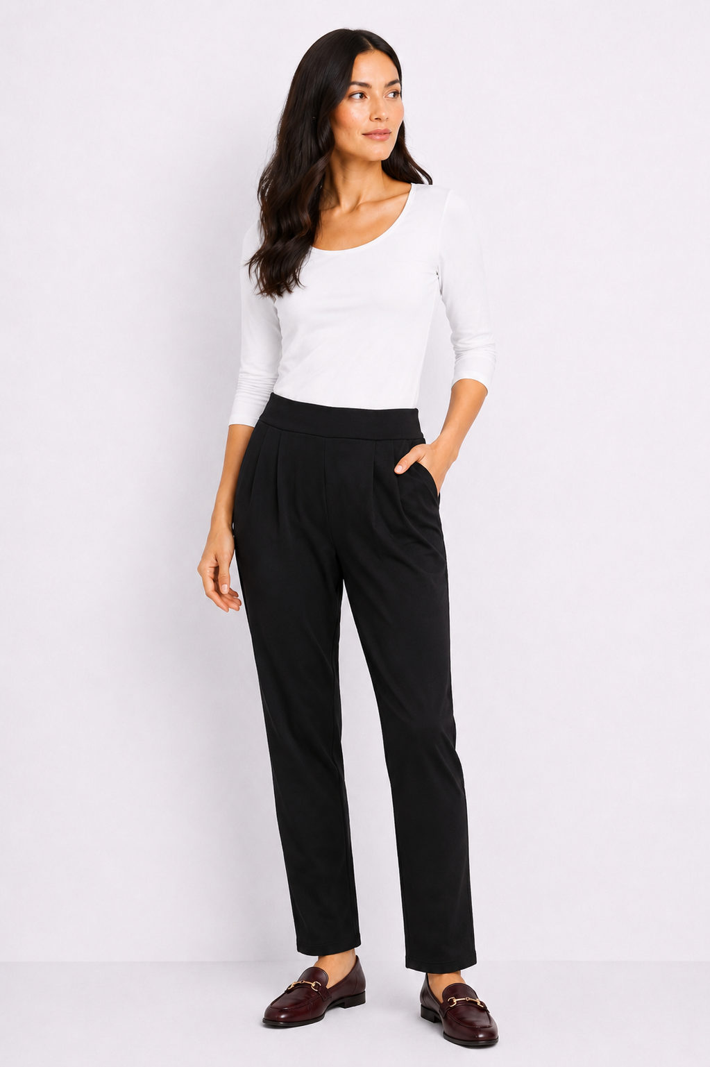 Black Anna 2 Pockets Trousers