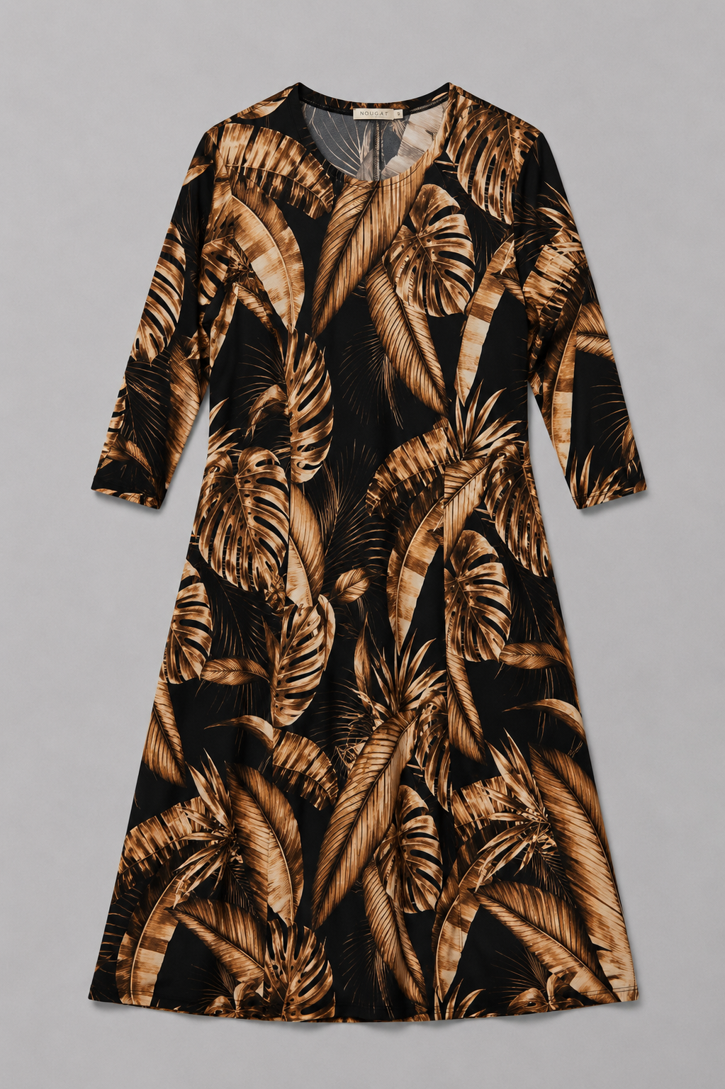 Cocoa Julia Three- Quarter Sleeve Fit and Flare Midi Dress