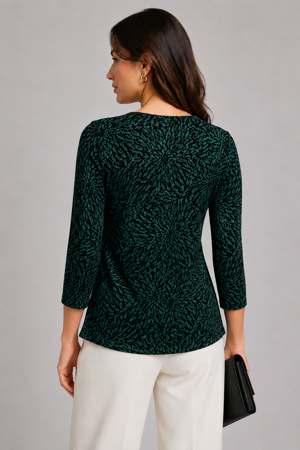 Pine Lorna Three- Quarter Sleeve Top