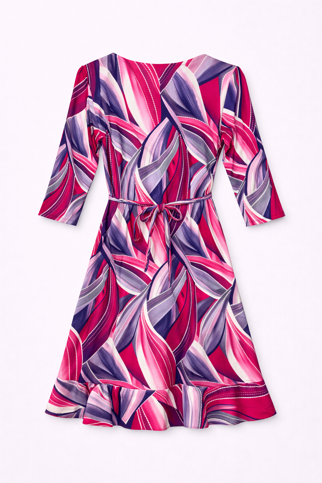 Raspberry Mila Fluted Dress