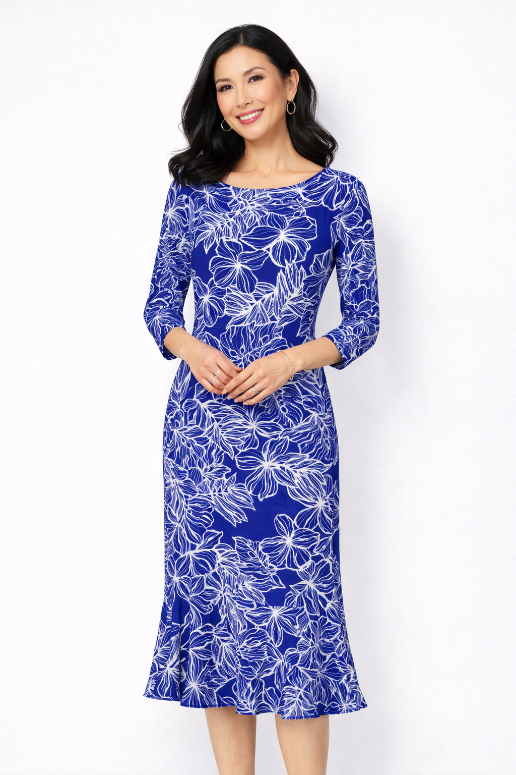 Cobalt Elyse Fluted Dress