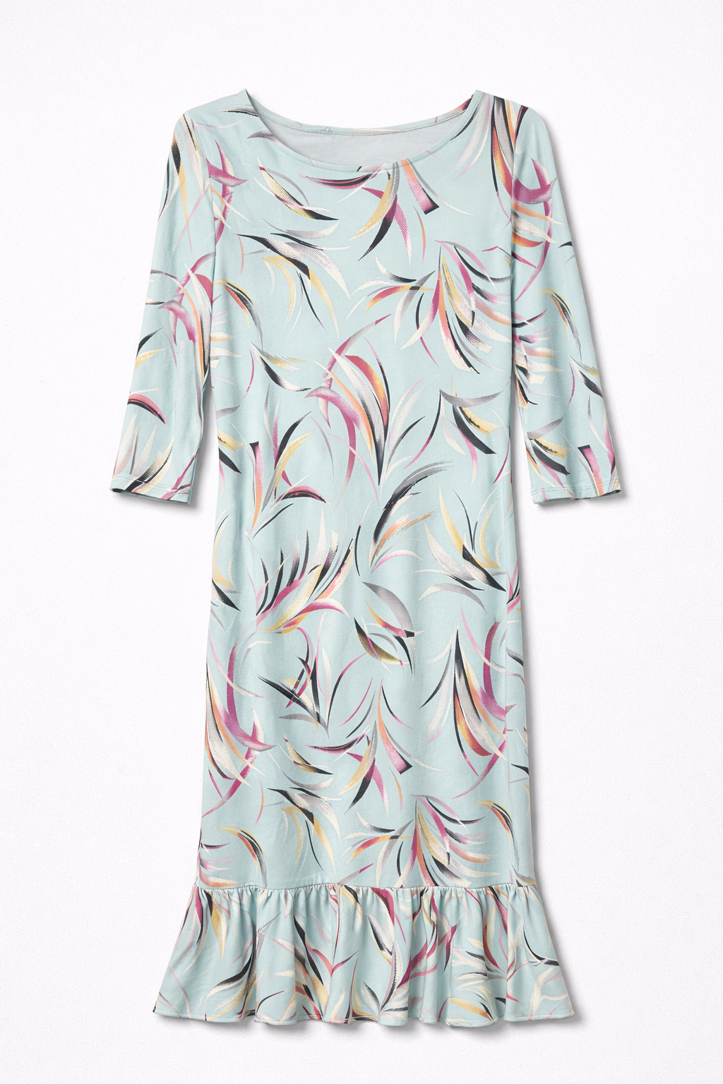 Blue Nancy Fluted Dress