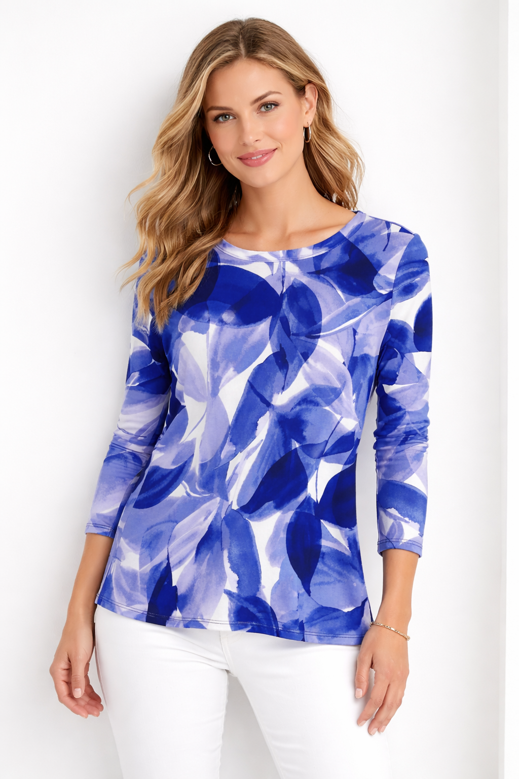 Violet Three-Quarter Sleeve Top