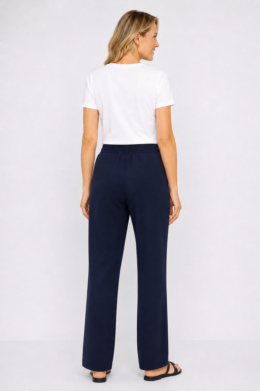 Navy Anna 2 Pockets Trousers