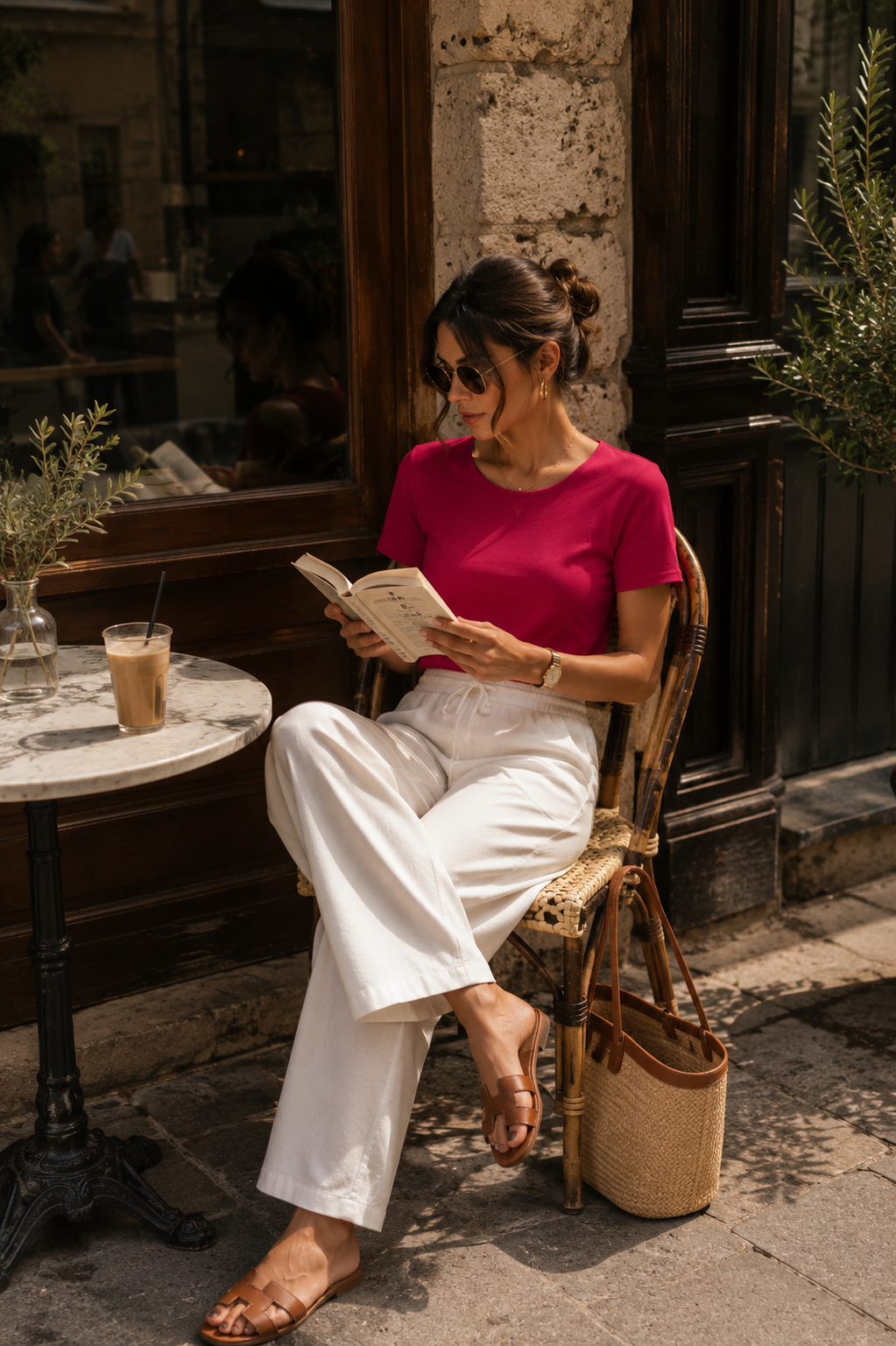 White Margot Drawstring Trousers