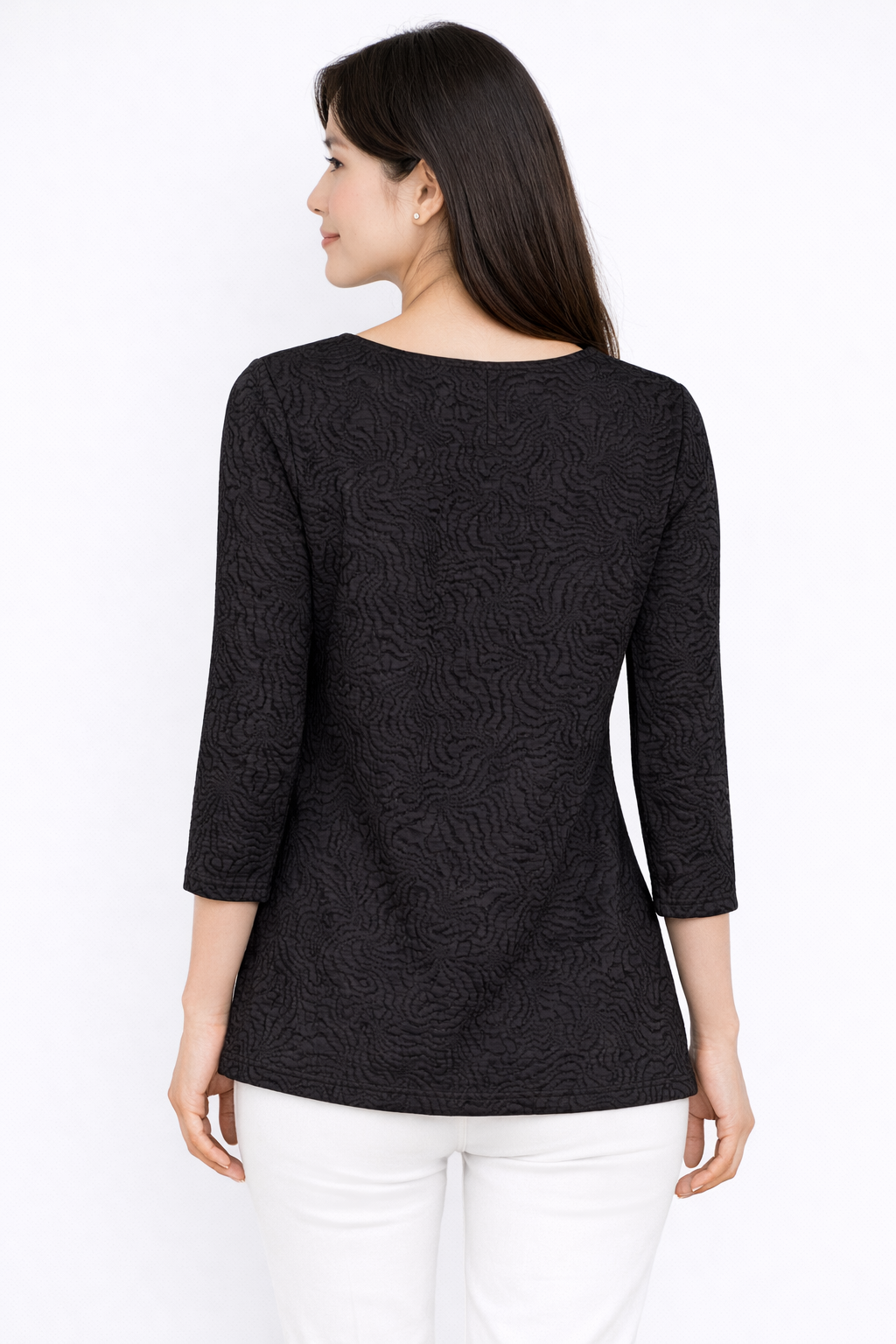Black Alana Long Sleeve Top