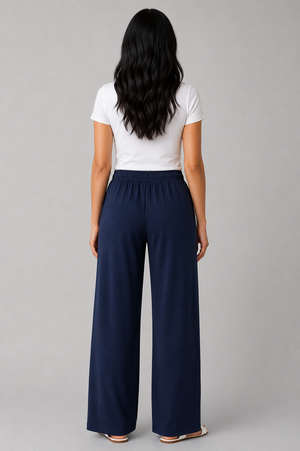 Navy Margot Drawstring Trousers