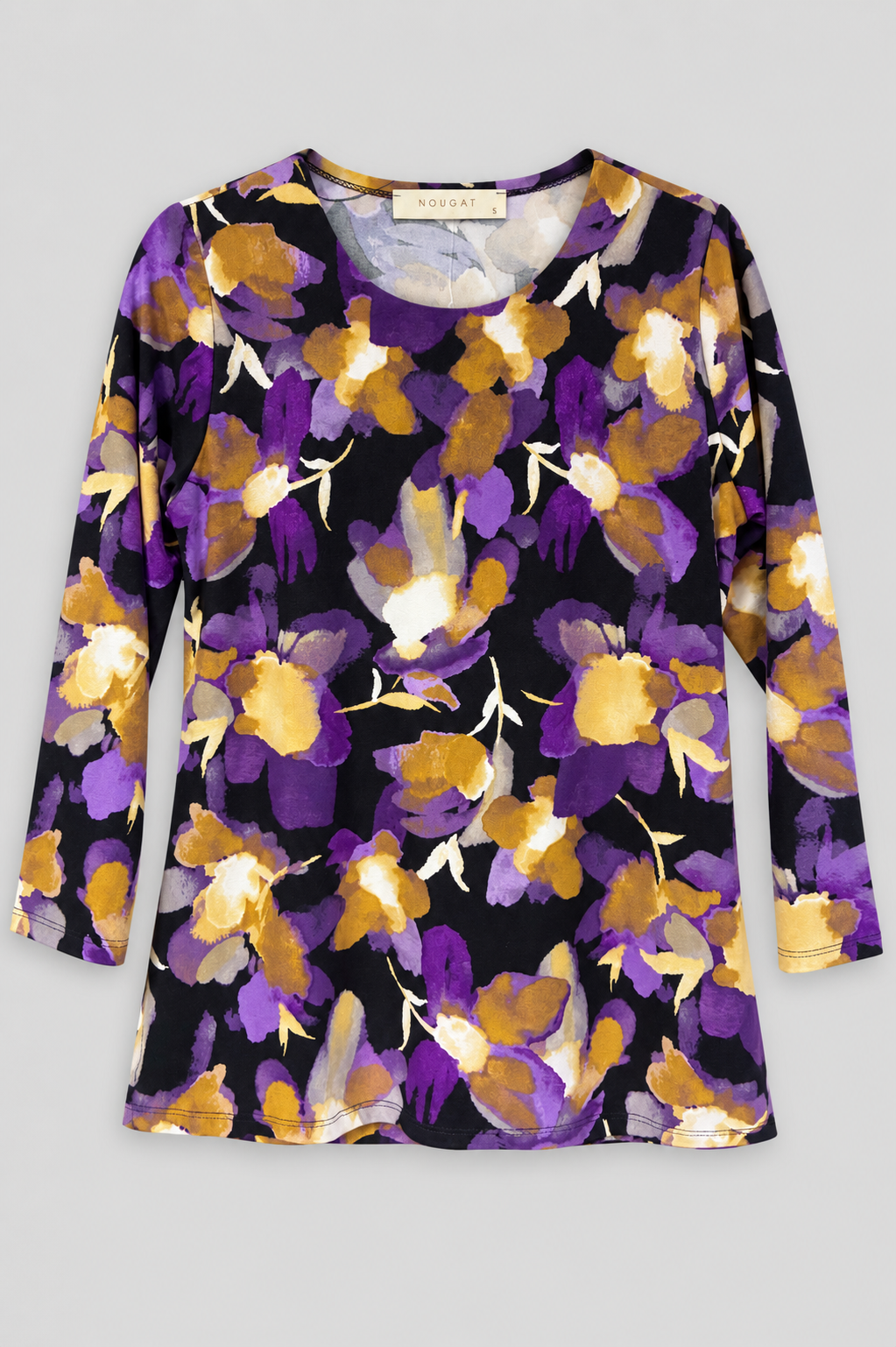 Biscuit Shelley Three- Quarter Sleeve Top