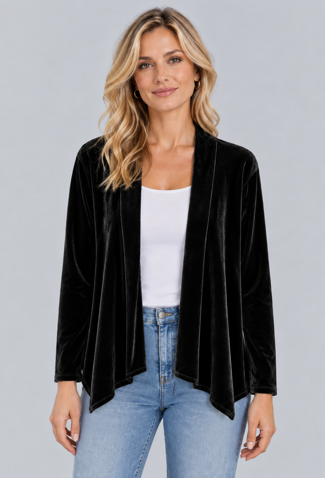 Black Erica Velvet Cardigan