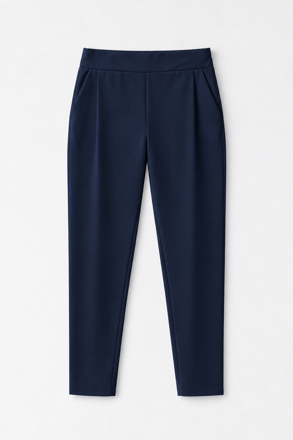 Navy Meryl 2 Pockets Tapered Trousers